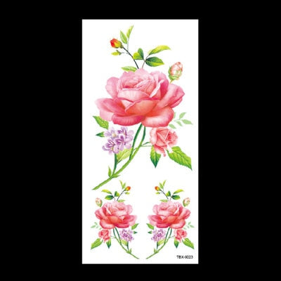 beauty 1piece make up Fake temporary tattoos stickers rose flowers arm shoulder tattoo waterproof women big flash tattoo on body