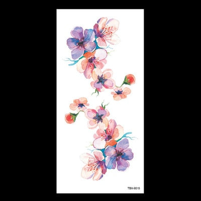 beauty 1piece make up Fake temporary tattoos stickers rose flowers arm shoulder tattoo waterproof women big flash tattoo on body