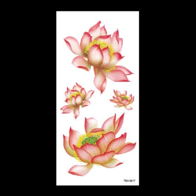 beauty 1piece make up Fake temporary tattoos stickers rose flowers arm shoulder tattoo waterproof women big flash tattoo on body