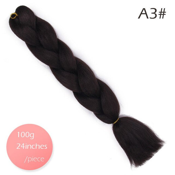 Doris beauty Ombre Jumbo Braids Synthetic Braiding Hair Crochet Braid 100g 24inch Hair Extension Pink Blue Green for Women