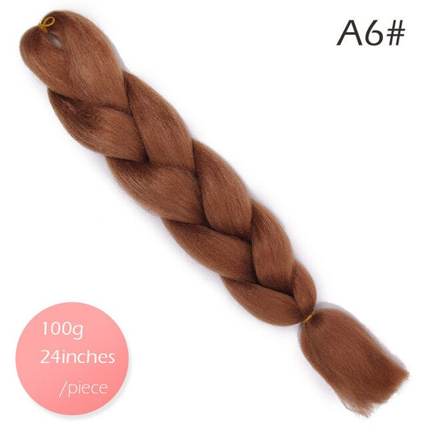 Doris beauty Ombre Jumbo Braids Synthetic Braiding Hair Crochet Braid 100g 24inch Hair Extension Pink Blue Green for Women