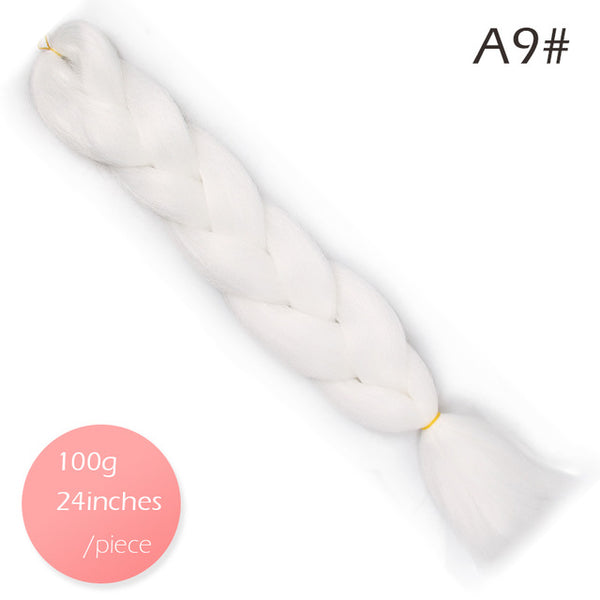 Doris beauty Ombre Jumbo Braids Synthetic Braiding Hair Crochet Braid 100g 24inch Hair Extension Pink Blue Green for Women