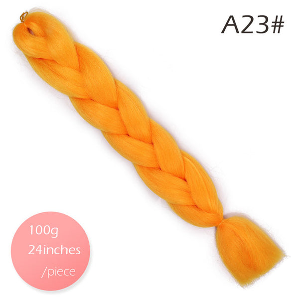 Doris beauty Ombre Jumbo Braids Synthetic Braiding Hair Crochet Braid 100g 24inch Hair Extension Pink Blue Green for Women