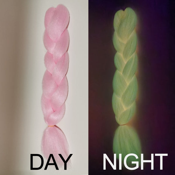 Doris beauty Ombre Jumbo Braids Synthetic Braiding Hair Crochet Braid 100g 24inch Hair Extension Pink Blue Green for Women