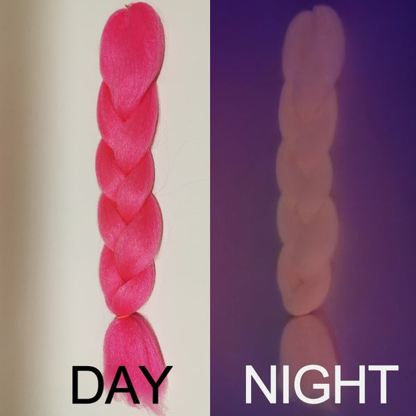 Doris beauty Ombre Jumbo Braids Synthetic Braiding Hair Crochet Braid 100g 24inch Hair Extension Pink Blue Green for Women