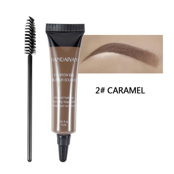 HANDAIYAN 10ml Eyebrow Cream Tattoo Pen with Brush Kit Waterproof Women Makeup Eyebrows Tint Enhancer Gel Eye Brow Dye Cosmetics