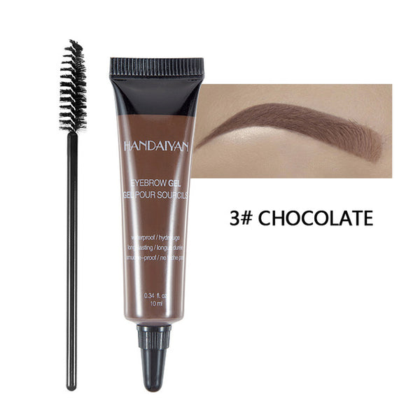 HANDAIYAN 10ml Eyebrow Cream Tattoo Pen with Brush Kit Waterproof Women Makeup Eyebrows Tint Enhancer Gel Eye Brow Dye Cosmetics