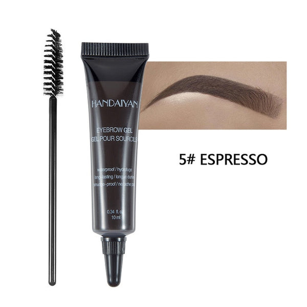 HANDAIYAN 10ml Eyebrow Cream Tattoo Pen with Brush Kit Waterproof Women Makeup Eyebrows Tint Enhancer Gel Eye Brow Dye Cosmetics