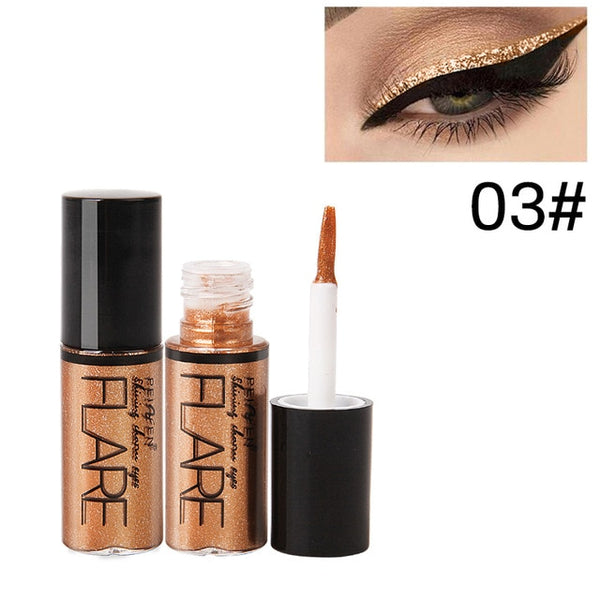Maquillage professionnel argent Rose or couleur liquide paillettes Eyeliner brillant yeux doublures femmes oeil Pigment coréen cosmétique imperméable à l'eau
