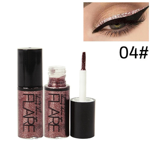 Maquillage professionnel argent Rose or couleur liquide paillettes Eyeliner brillant yeux doublures femmes oeil Pigment coréen cosmétique imperméable à l'eau