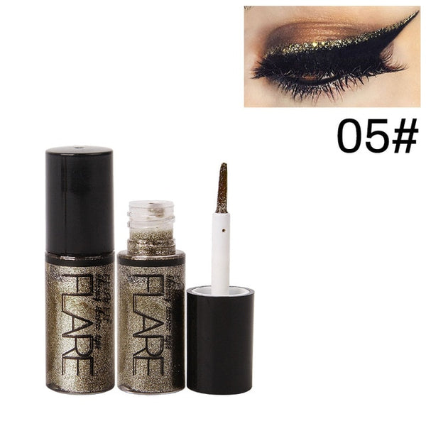 Maquillage professionnel argent Rose or couleur liquide paillettes Eyeliner brillant yeux doublures femmes oeil Pigment coréen cosmétique imperméable à l'eau