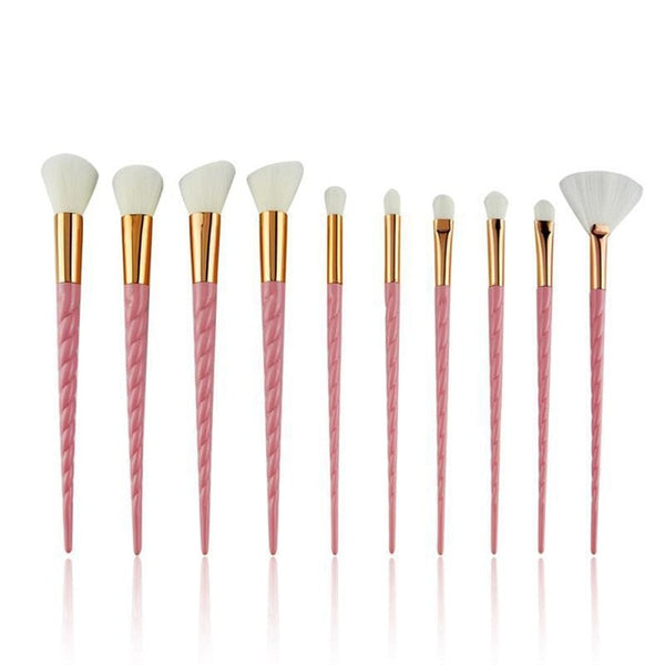 10pcs Unicorn Makeup Brushes Sets Maquiagem Foundation Powder Cosmetic Blush Eyeshadow Women Beauty Glitter Make Up Brush Tools