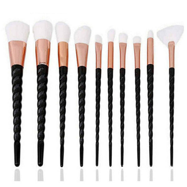 10pcs Unicorn Makeup Brushes Sets Maquiagem Foundation Powder Cosmetic Blush Eyeshadow Women Beauty Glitter Make Up Brush Tools