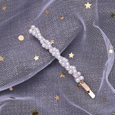Hot Sale Women Girls Elegant Pearl Geometric Alloy Hair Clips