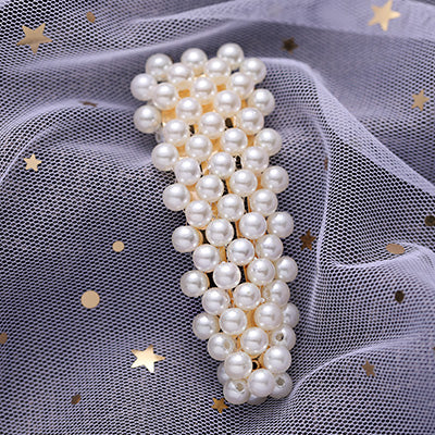 Hot Sale Women Girls Elegant Pearl Geometric Alloy Hair Clips