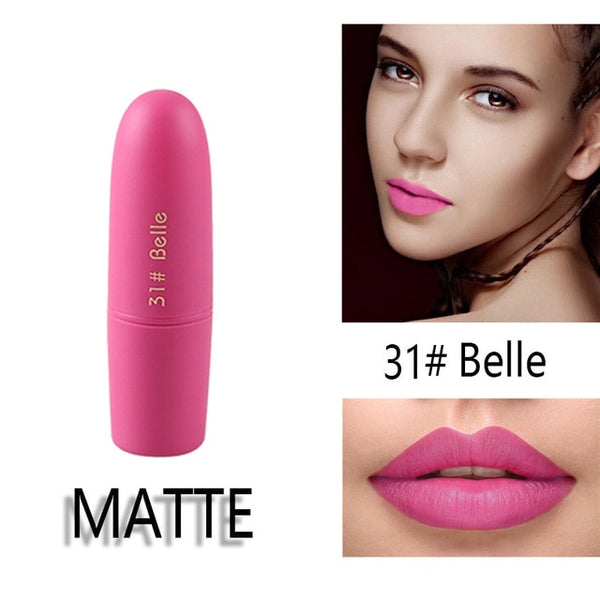 Lipstick Matte Waterproof Nutritious 25 Colors Easy to Wear