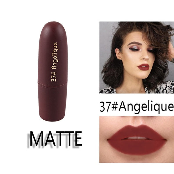 Lipstick Matte Waterproof Nutritious 25 Colors Easy to Wear