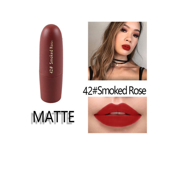 Lipstick Matte Waterproof Nutritious 25 Colors Easy to Wear