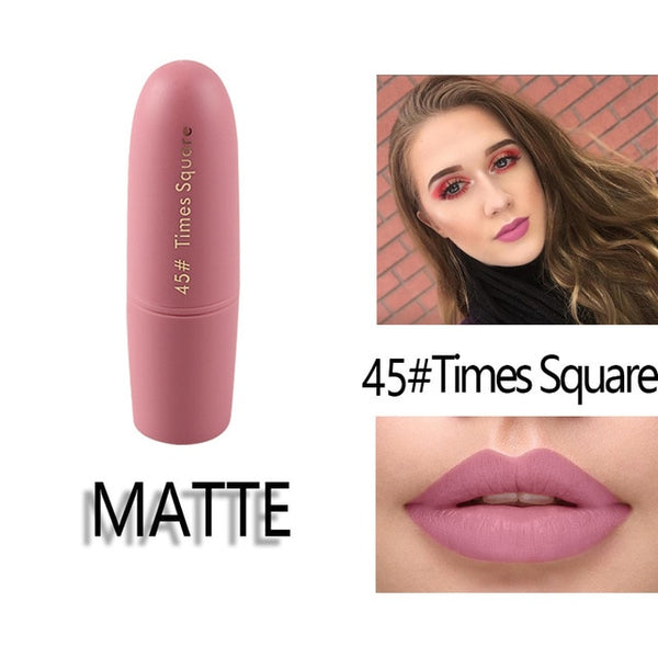 Lipstick Matte Waterproof Nutritious 25 Colors Easy to Wear