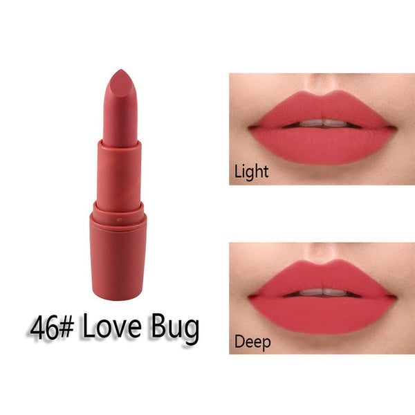 Lipstick Matte Waterproof Nutritious 25 Colors Easy to Wear