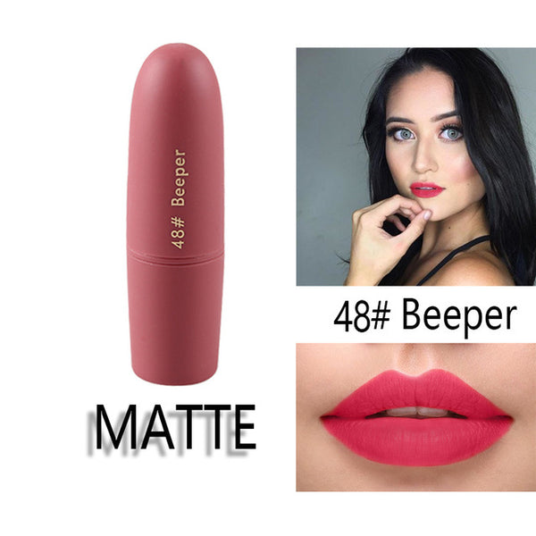 Lipstick Matte Waterproof Nutritious 25 Colors Easy to Wear