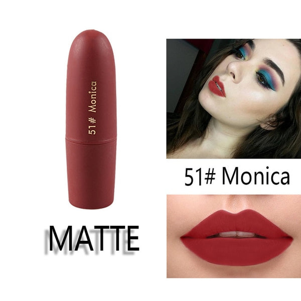 Lipstick Matte Waterproof Nutritious 25 Colors Easy to Wear