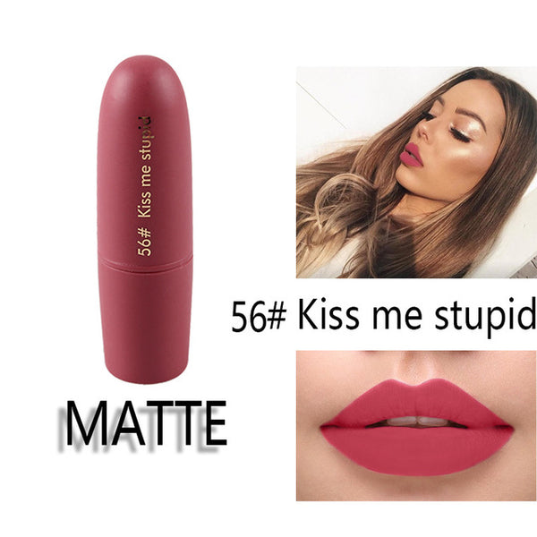 Lipstick Matte Waterproof Nutritious 25 Colors Easy to Wear
