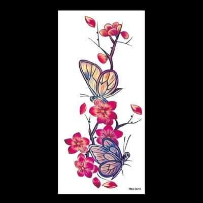 beauty 1piece make up Fake temporary tattoos stickers rose flowers arm shoulder tattoo waterproof women big flash tattoo on body