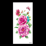 beauty 1piece make up Fake temporary tattoos stickers rose flowers arm shoulder tattoo waterproof women big flash tattoo on body