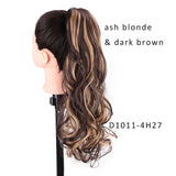 AISI BEAUTY Long Straight Hair Extension Synthetic Ponytail Hair Extensions with Black Blonde Brown Colors For Women
