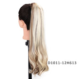 AISI BEAUTY Long Straight Hair Extension Synthetic Ponytail Hair Extensions with Black Blonde Brown Colors For Women