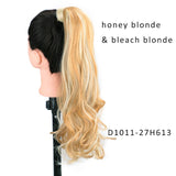 AISI BEAUTY Long Straight Hair Extension Synthetic Ponytail Hair Extensions with Black Blonde Brown Colors For Women