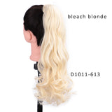 AISI BEAUTY Long Straight Hair Extension Synthetic Ponytail Hair Extensions with Black Blonde Brown Colors For Women