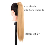 AISI BEAUTY Long Straight Hair Extension Synthetic Ponytail Hair Extensions with Black Blonde Brown Colors For Women