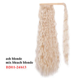 AISI BEAUTY Long Straight Hair Extension Synthetic Ponytail Hair Extensions with Black Blonde Brown Colors For Women