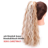 AISI BEAUTY Long Straight Hair Extension Synthetic Ponytail Hair Extensions with Black Blonde Brown Colors For Women
