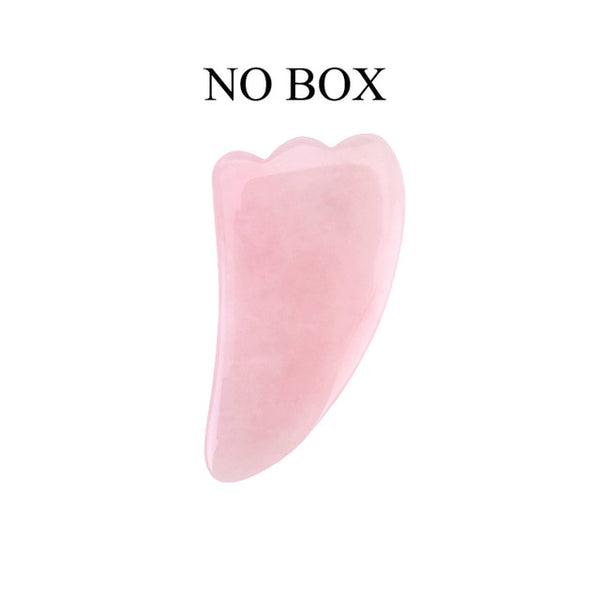 Portable Rose Quartz Facial Massage Crystal Stone Face Lift Jade Massager Roller Set Skin Care Wrinkle Removal Tool for Women