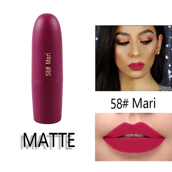 Lipstick Matte  Waterproof Nutritious  25 Colors Easy to Wear